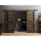 Sartodoors Sturdy Dbl Barn Door 36 x 96in W/, Cognac Oak W/ Black Glass, 13FT Rail Hangers Heavy Set VEREGIO7588DB-AKA-3696 - alternate 7